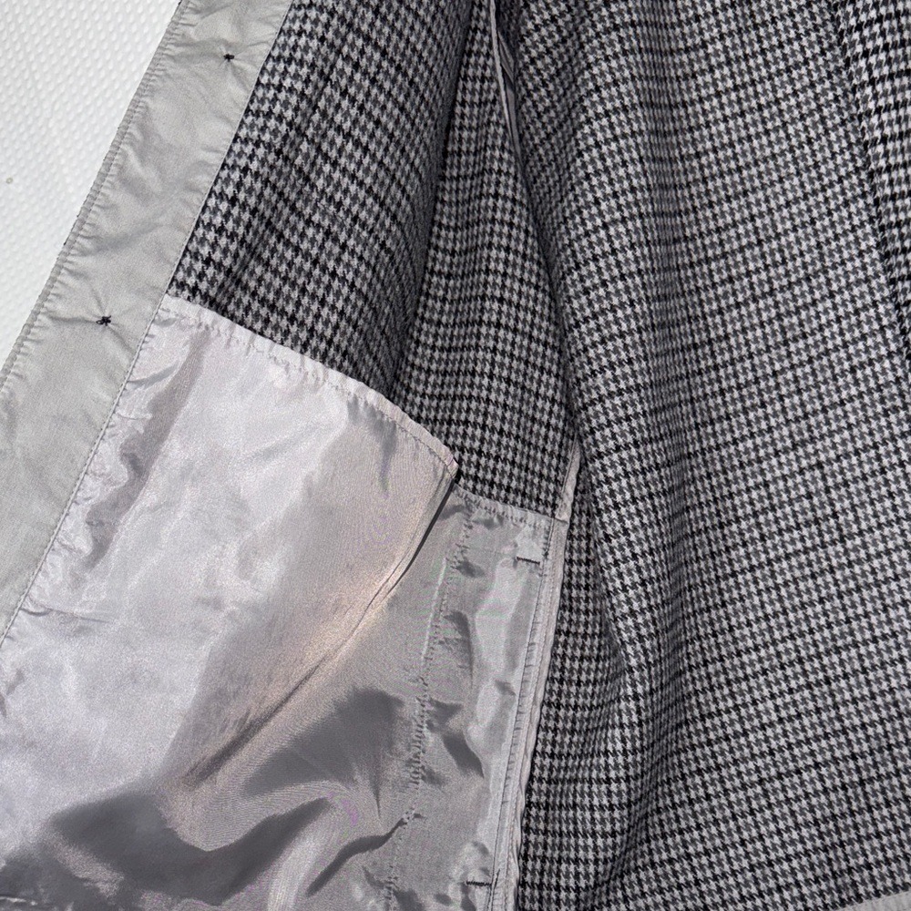 Old Navy Men's‎ XL Houndstooth Flannel Shirt Jacket Lined Pockets Button Front - Picture 5 of 9